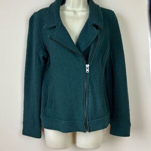 TAHARI Forest Green Wool Blend Sweater Jacket Size Small